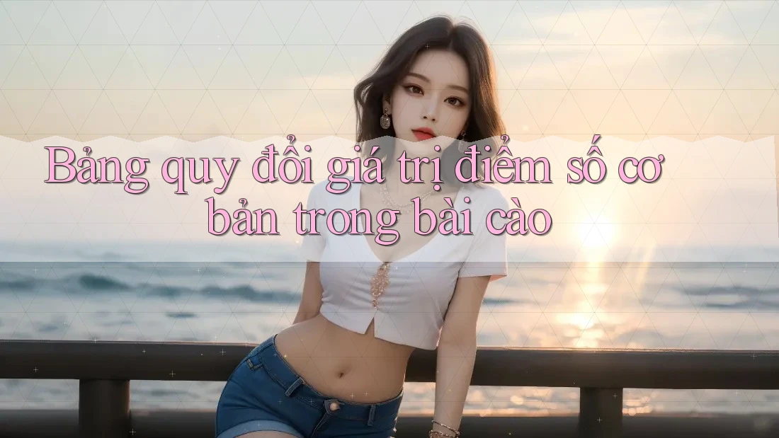 Bảng quy đổi giá trị điểm số cơ bản trong bài cào