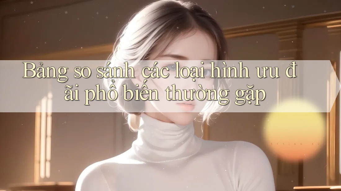 Bảng so sánh các loại hình ưu đãi phổ biến thường gặp